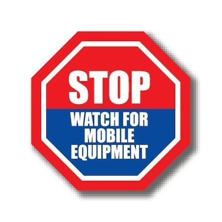 Ergomat 24in OCTAGON SIGNS - Stop Watch for Mobile Equipment DSV-SIGN 576 #1060 -UEN